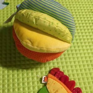 Haba brand baby toys, texture ball and flower teether